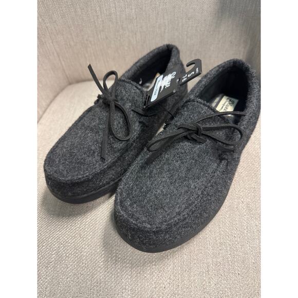 NWT Mens Dluxe by Dearfoams Charcoal Gray Dilan Slippers - Small (7/8) - Picture 1 of 4